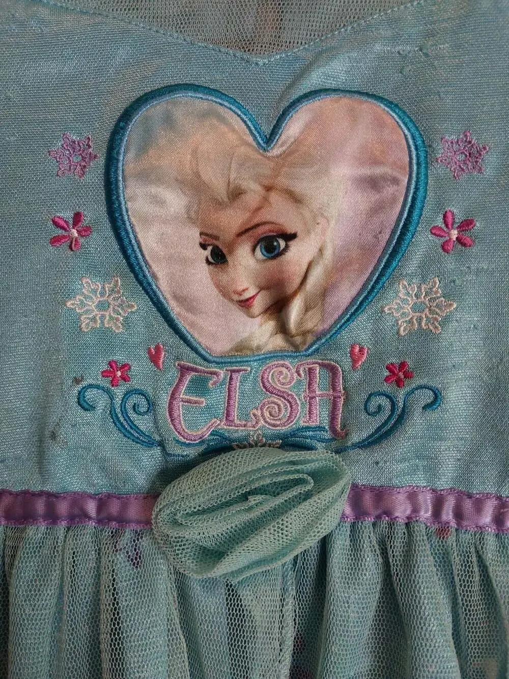 Disney Frozen Elsa Fantasy Short Sleeve Nightgown Pajama Dress